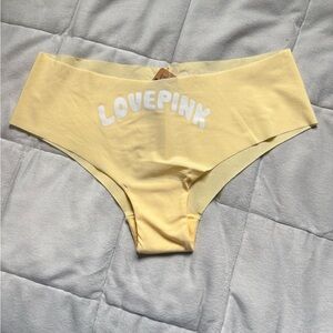 Victoria Secret Love Pink Yellow Seamless Panties